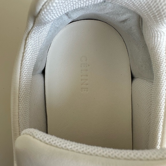 Celine Pull On Sneakers White Leather Shoes size 41 NEW with box - Picture 3 of 12